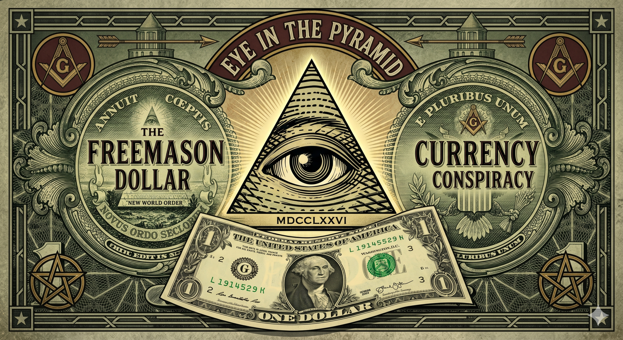 프리메이슨 음모론 - 달러 뒷면 눈의 진짜 의미