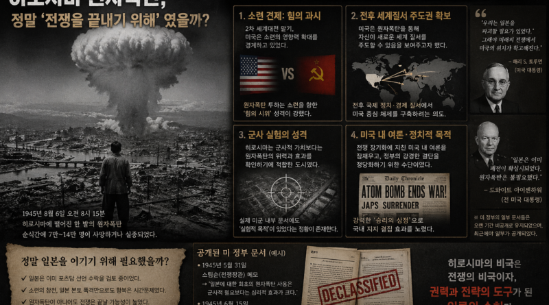 히로시마 원폭 투하, 미국이 진짜 노린 것