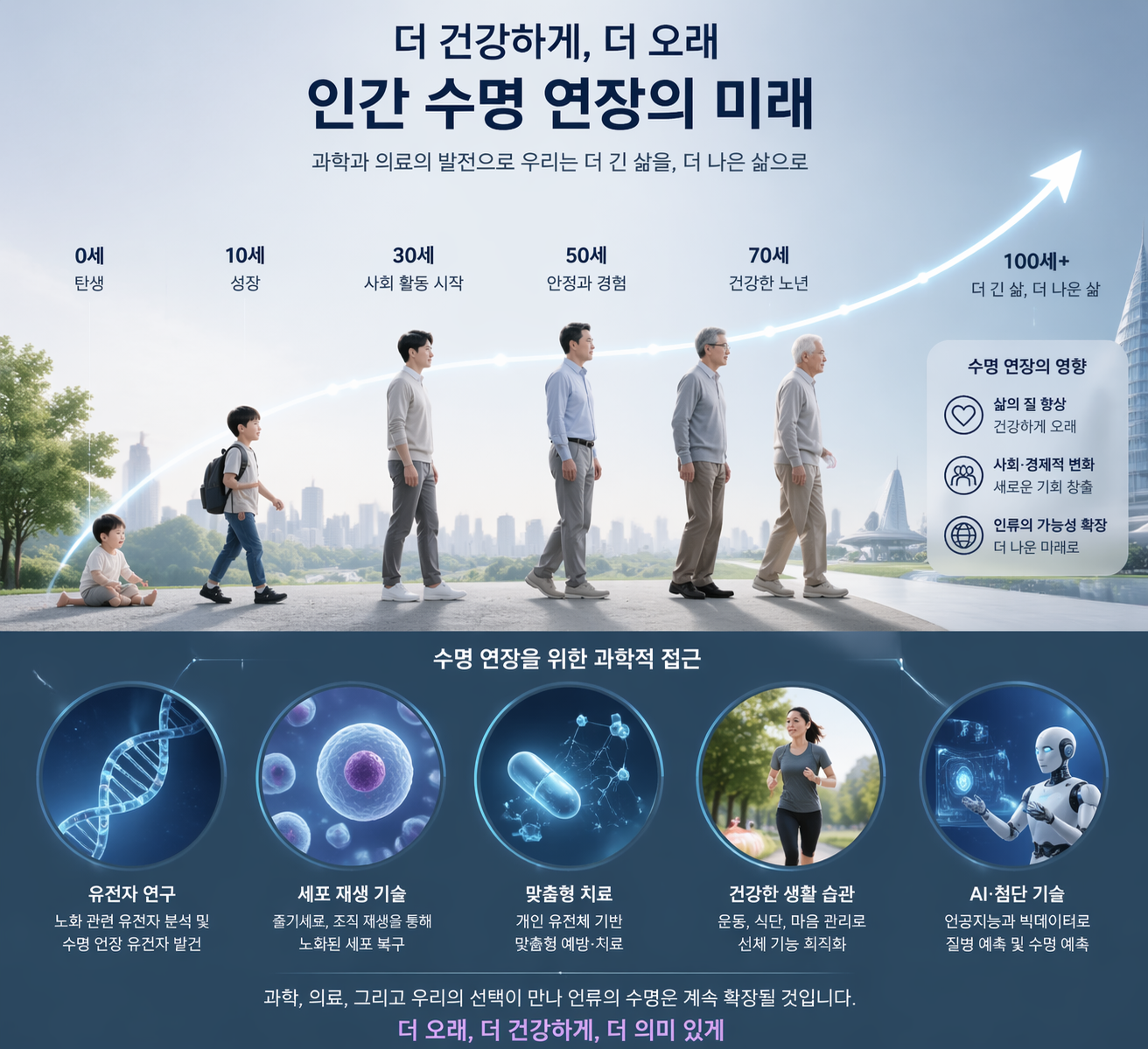 인간 수명 150세 가능한가? 장수 과학 최전선 분석