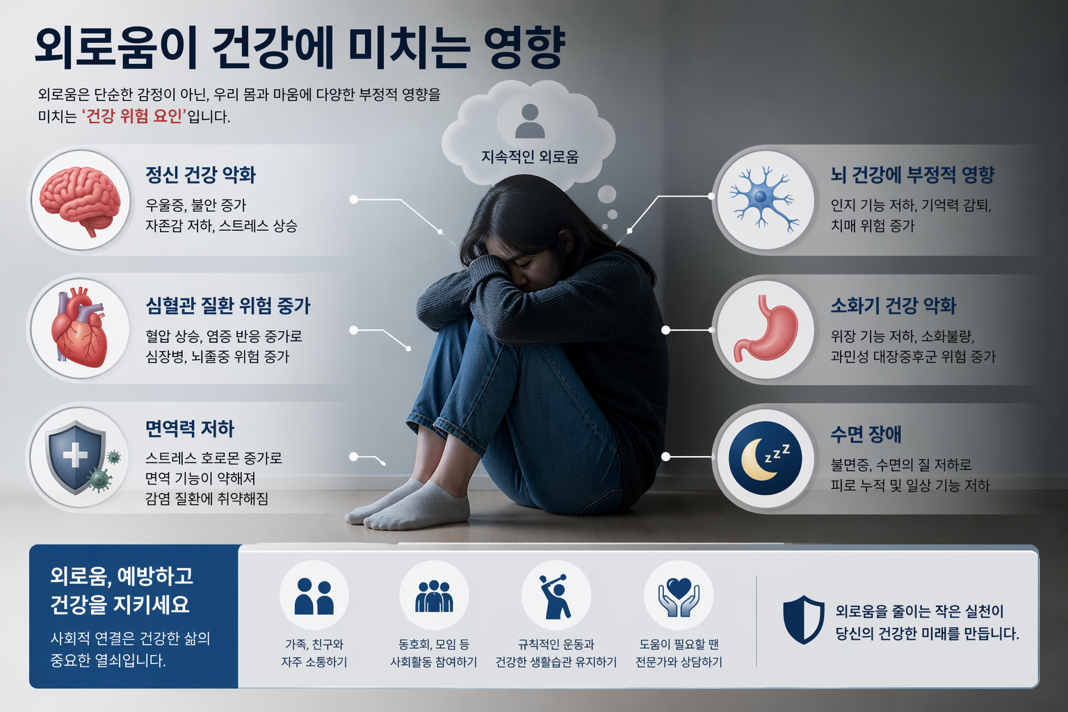 외로움이 건강에 미치는 영향 - 담배보다 위험한 이유