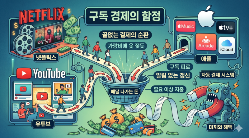 구독 경제 함정 가이드 – 넷플릭스·유튜브 구독료 인상 전략