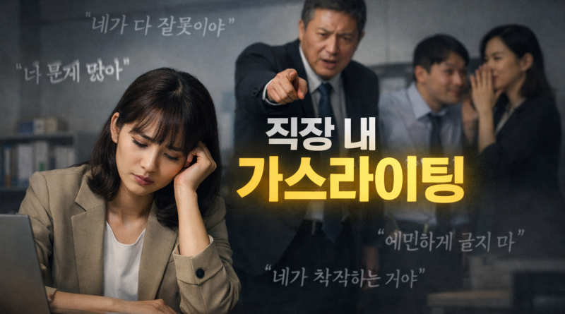 직장 가스라이팅 패턴 - 당신이 몰랐던 심리 조종의 징후