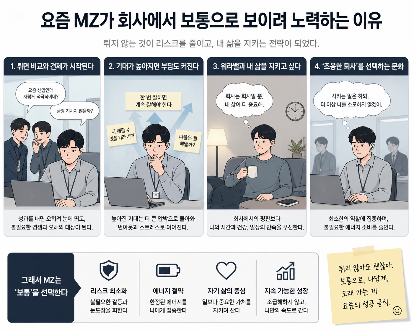스텔스 워커, 보통으로 보이려는 MZ의 생존법